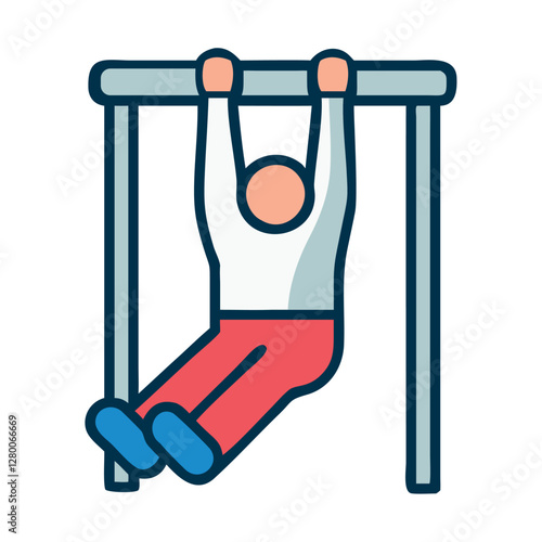 calisthenics man hanging leg raise icon