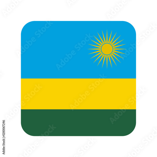 Free Download Flag of Rwanda. Rwanda rounded square flag icon digital vector illustration - GFXLoad