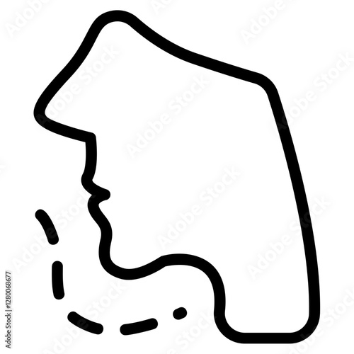 Chin surgery Line Icon