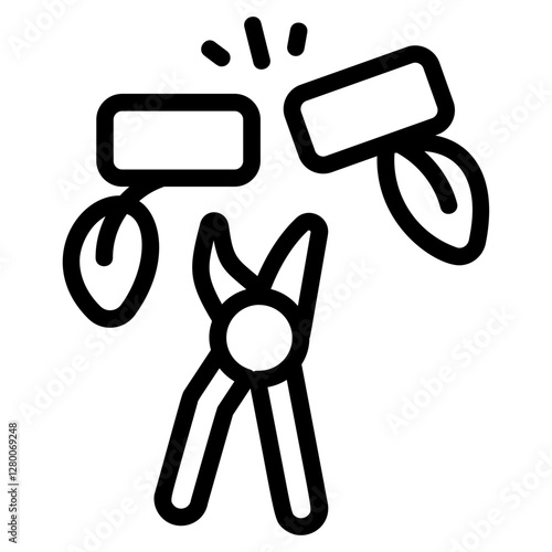 Cutting branches Line Icon
