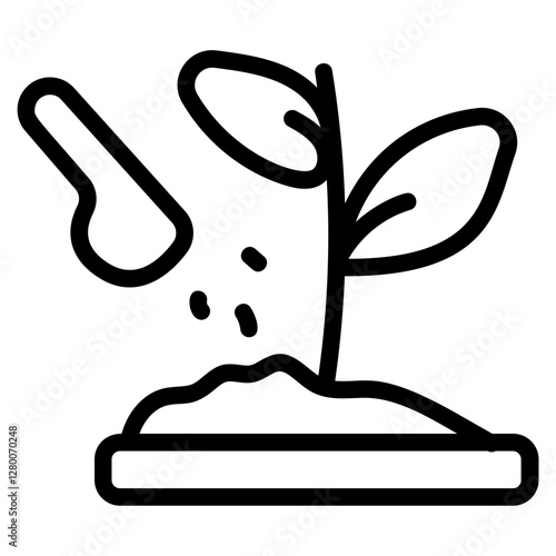 Fertilize Line Icon