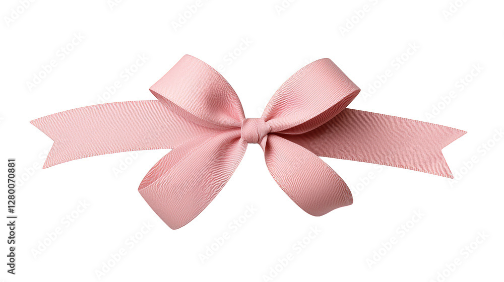 Elegant pink bow on a classic plaid pattern, perfect for festive decorations and gift wrapping Elegant pink bow on a classic plaid pattern, perfect for festive decorations and gift wrapping