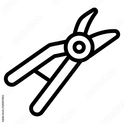 Grafting scissors Line Icon