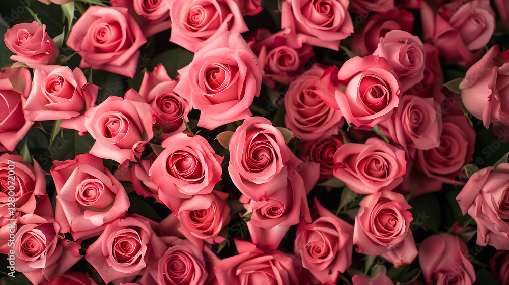 A stunning close-up background featuring delicate pink roses, perfect for wedding invitations or valentines day cards. The vibrant colors and soft petals create a romantic and elegant feel. A stunning close-up background featuring delicate pink roses, perfect for wedding invitations or valentines day cards. The vibrant colors and soft petals create a romantic and elegant feel.