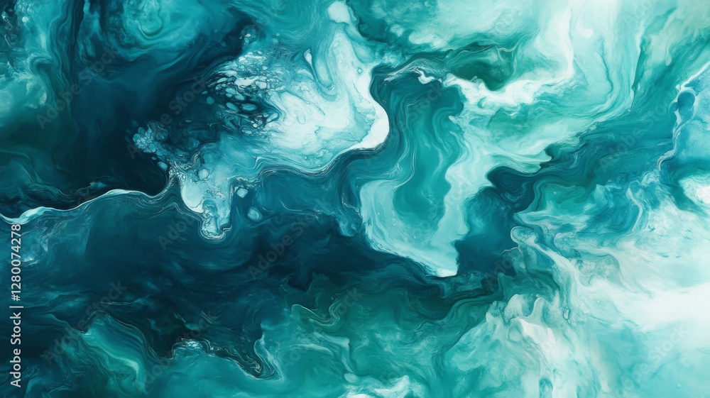 Swirling shades of teal and azure create an abstract ocean-inspired artwork, capturing fluid movement and depth in a mesmerizing design Swirling shades of teal and azure create an abstract ocean-inspired artwork, capturing fluid movement and depth in a mesmerizing design
