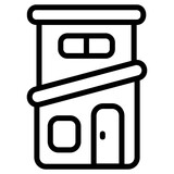 Modern house Line Icon
