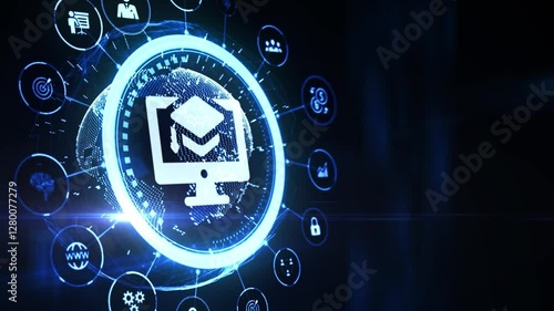 Business, Technology, Internet and network concept. Webinar e-learning. Training concept.