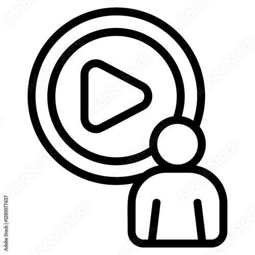 Review video Line Icon