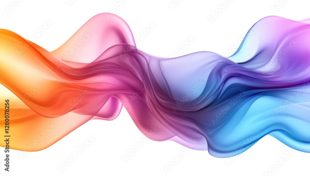 Abstract colorful flowing wave design. (1)