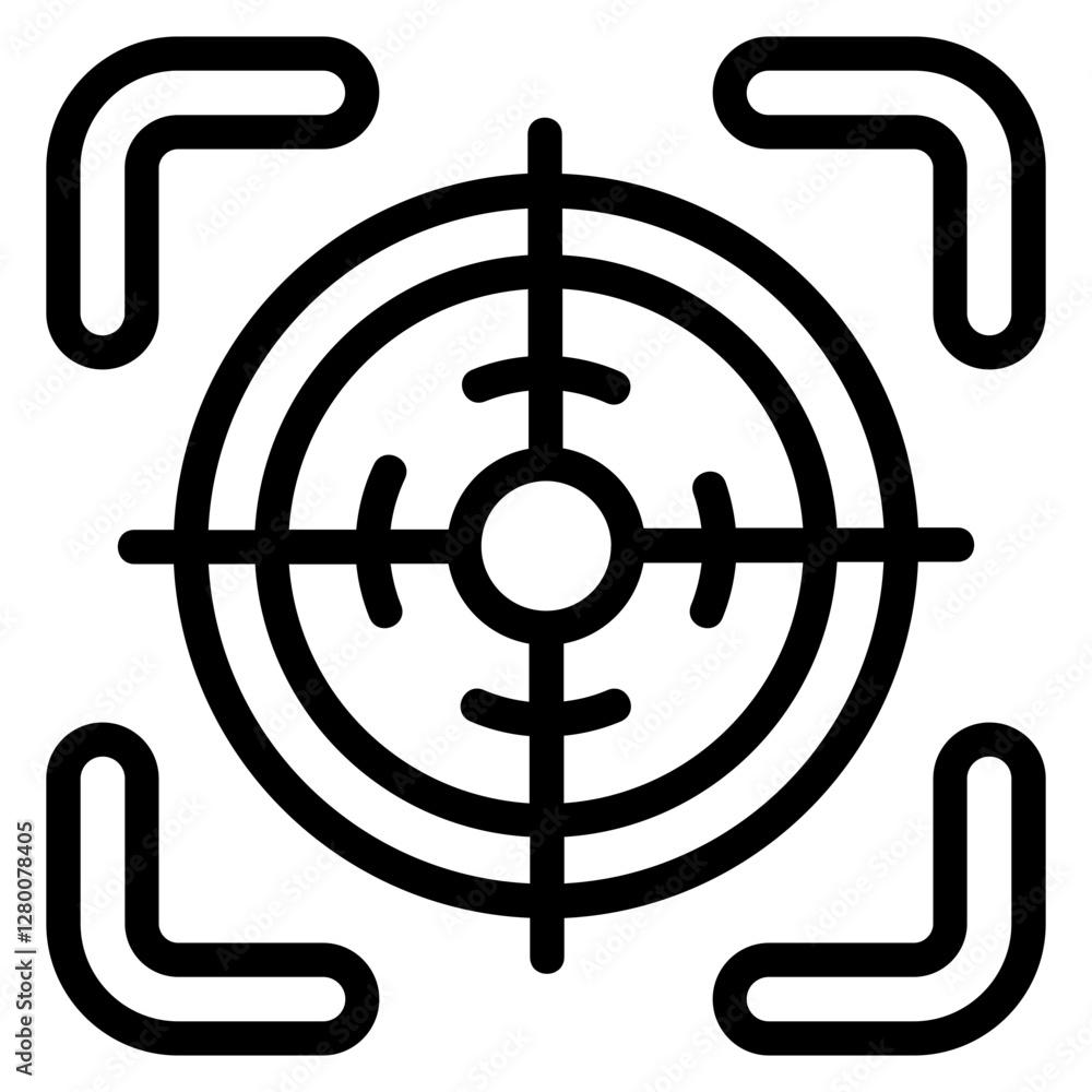 Target Line Icon Target Line Icon