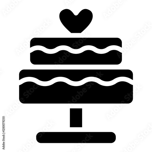 Wedding cake Solid Icon