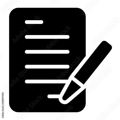 Write letter Solid Icon