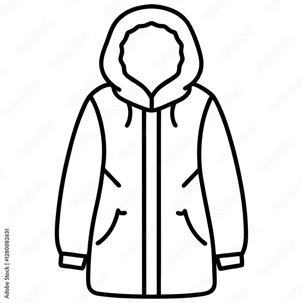 Parka Jacket Simple Vector Design Parka Jacket Simple Vector Design