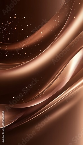 Abstract Design Showing Flowing Waves And Subtle Light Streaks