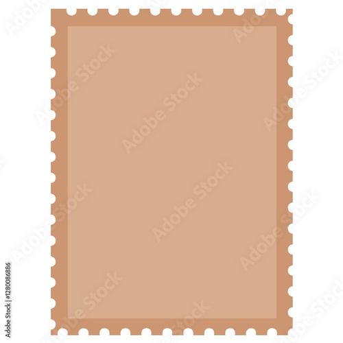 blank brown postage stamp
