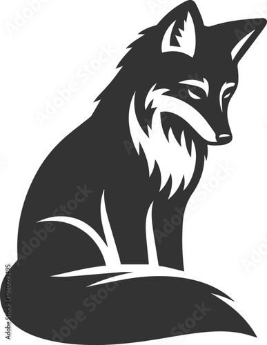 A fox sitting with drooped ears looking sorrowful vector