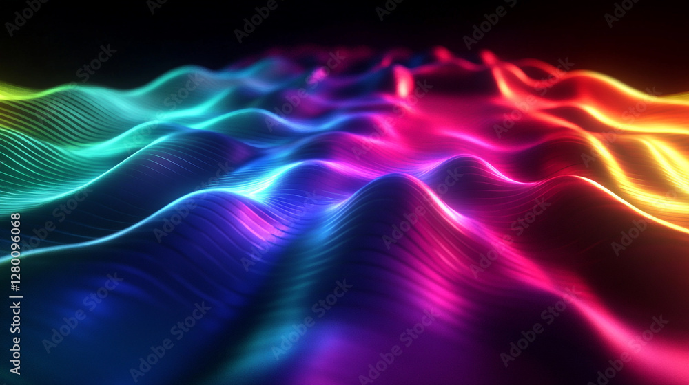 Fototapeta premium Colorful Waveform Background for Technology and Design