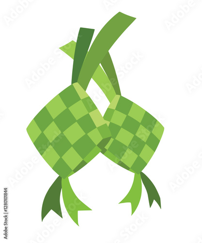 Ketupat Lebaran Ramadan Decoration Illustration