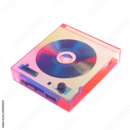 CD, DVD, and Vinyl Record on White Background with Technology and Media Elements PNG photo