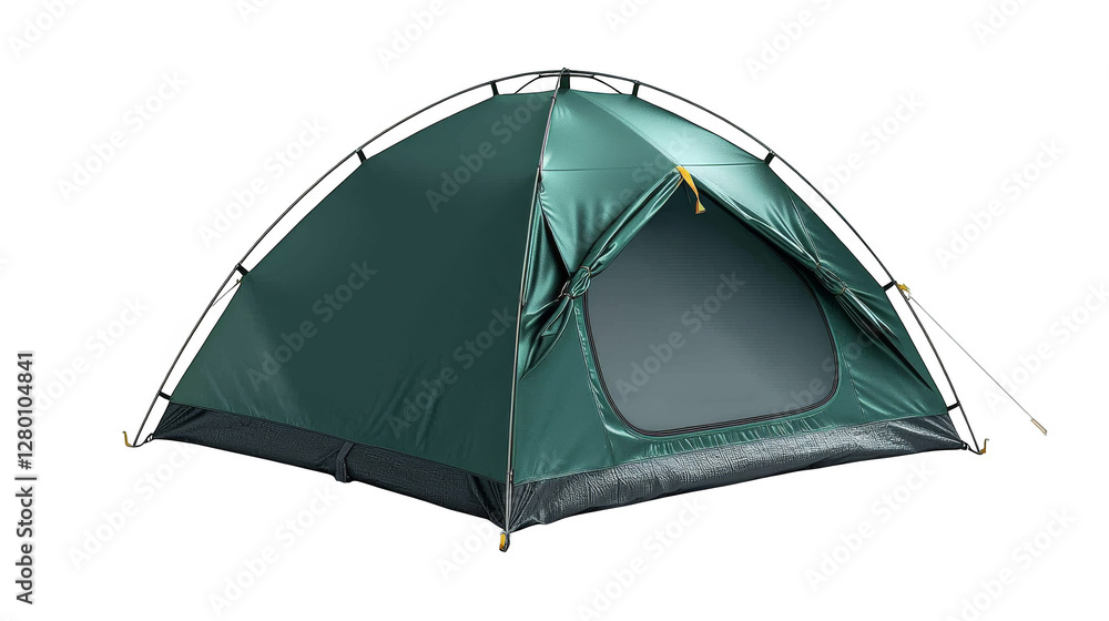 Tourist tent for camping and outdoor adventure on a white background Tourist tent for camping and outdoor adventure on a white background