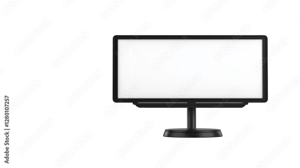LCD TV monitor and screen isolated on white background LCD TV monitor and screen isolated on white background