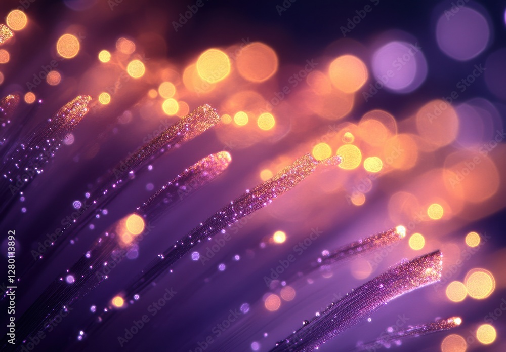 Abstract close-up image of shimmering fibers with colorful bokeh effects creating an ethereal atmosphere of light and texture in dreamy hues Abstract close-up image of shimmering fibers with colorful bokeh effects creating an ethereal atmosphere of light and texture in dreamy hues