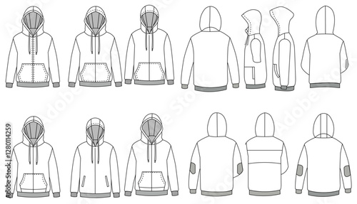 Hoodie and Streetwear Sketch
