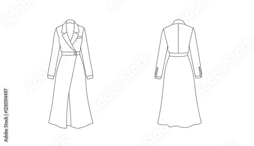 Long Dress Fashion Sketch