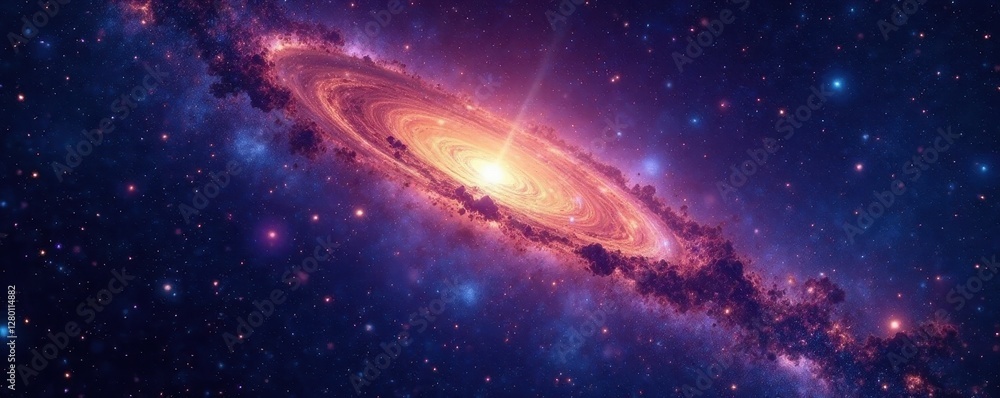 Fototapeta premium Dazzling celestial expanse, billions of stars , sparkle, black