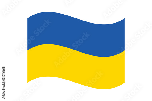 Ukraine flag. Flag of Ukraine. Ukraine wavy flag digital vector illustration