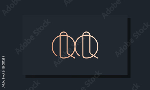 Minimal clip initial letter QQ logo