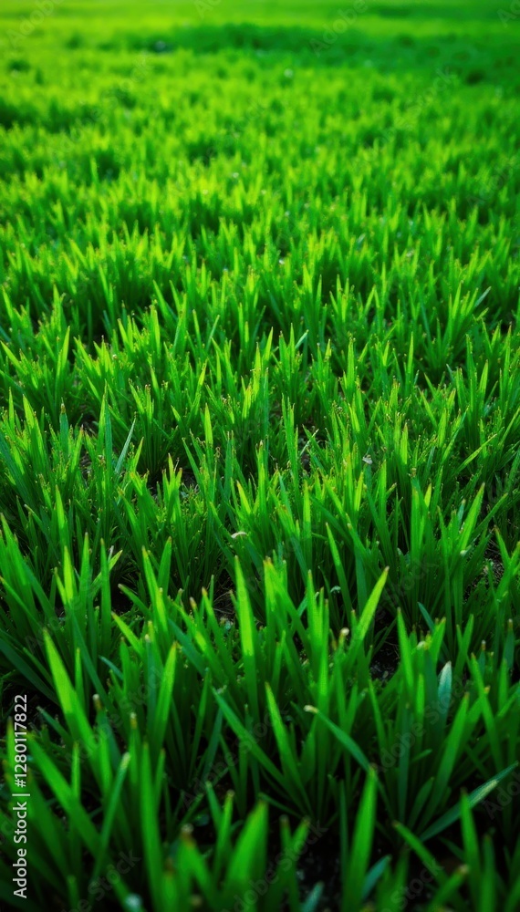 Close-up, lush green fairway texture Stripes visible , fairway, top view, golf Close-up, lush green fairway texture Stripes visible , fairway, top view, golf