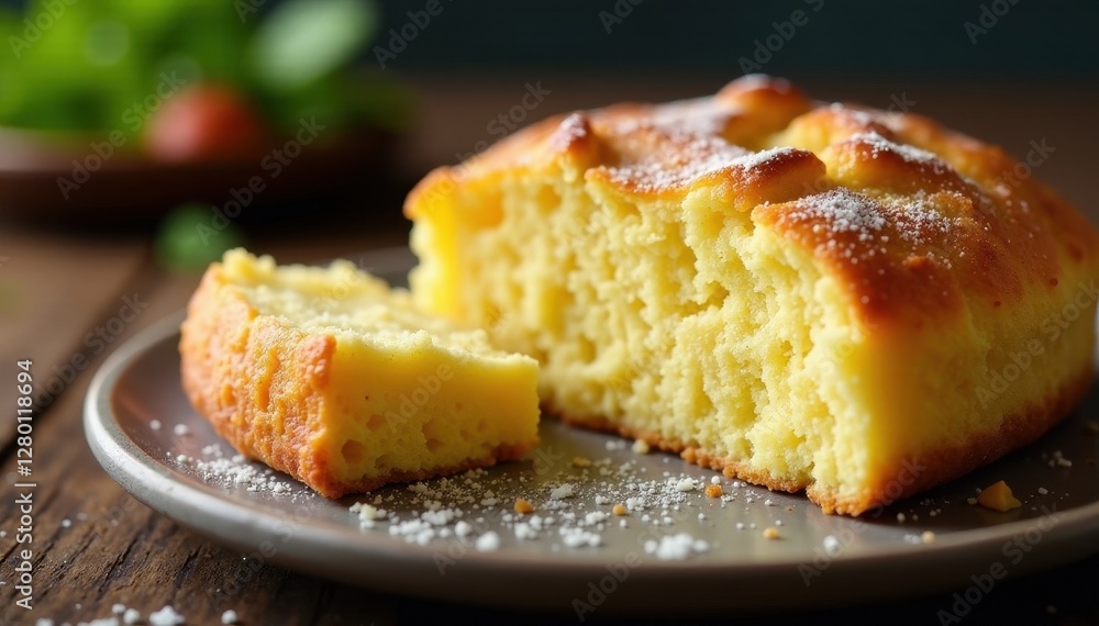 Soft, porous crumb with thin, slightly crisp crust , food photography, bread crumb, high resolution Soft, porous crumb with thin, slightly crisp crust , food photography, bread crumb, high resolution