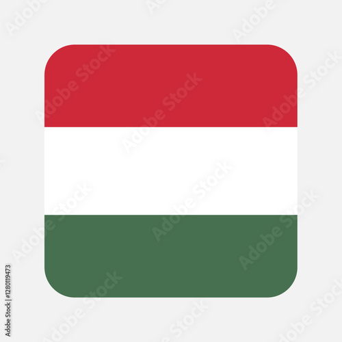 Free Download Flag of Hungary. Hungary rounded square flag icon digital vector illustration - GFXLoad