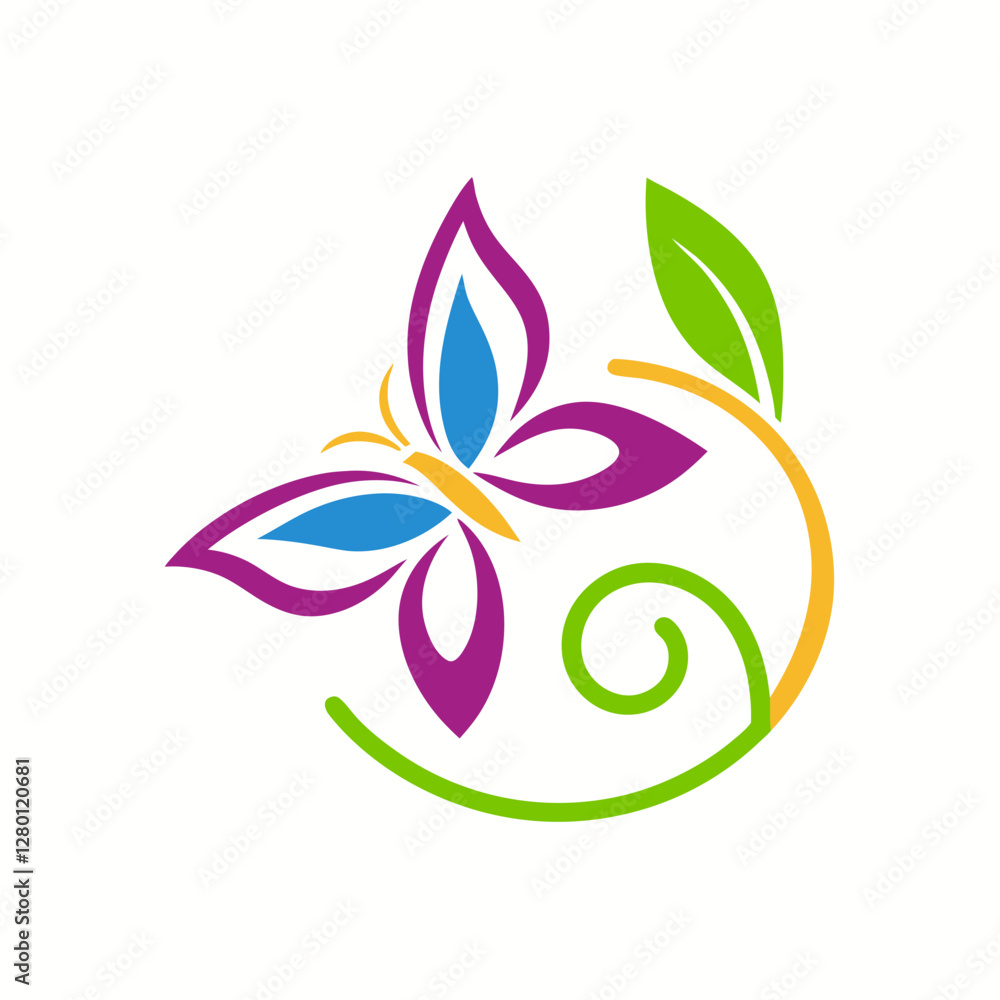 Obraz premium abstract flower logo