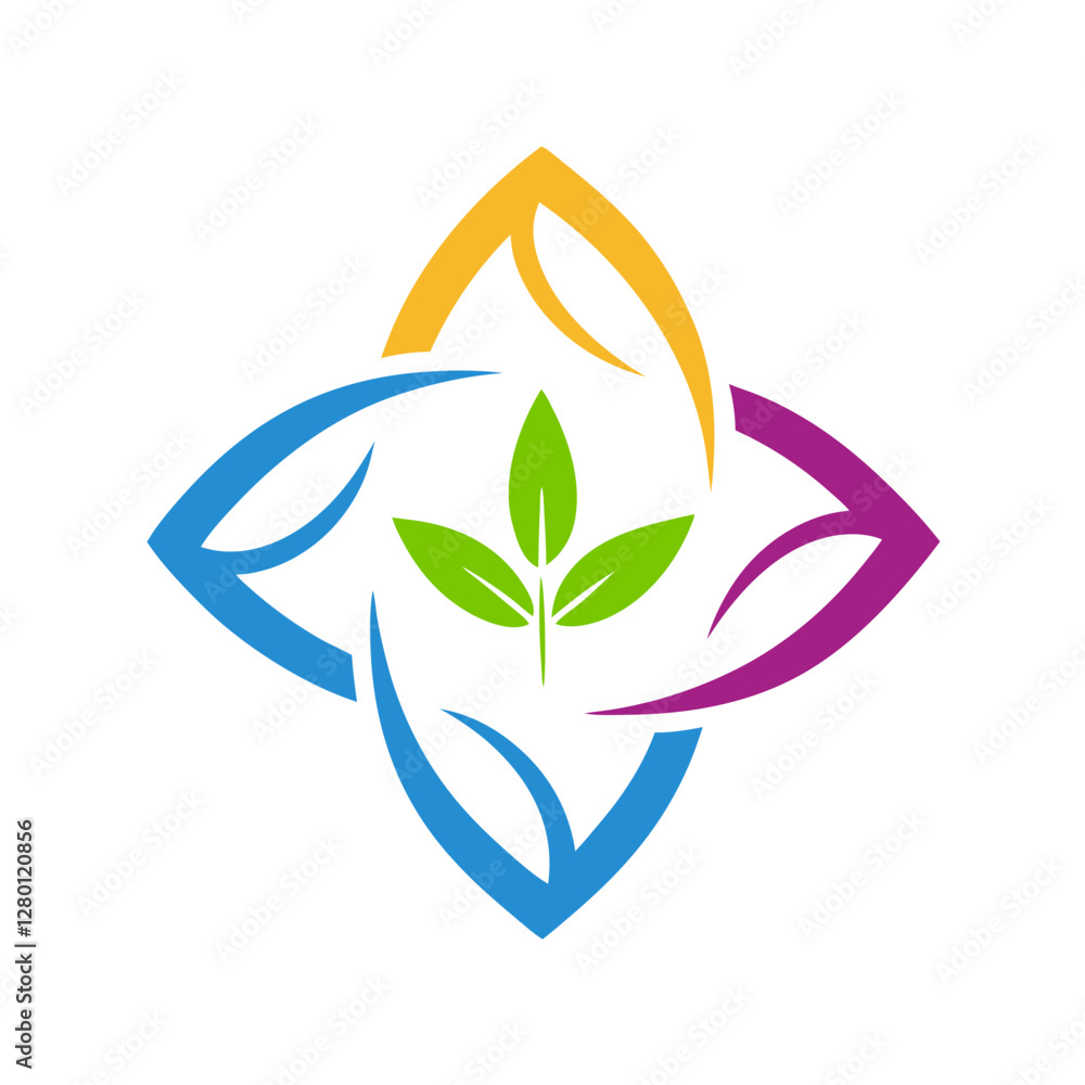 Fototapeta premium eco friendly logo