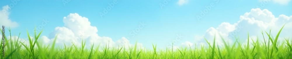 Soft focus of blue sky with tall grasses in foreground, soft focus, tall grass Soft focus of blue sky with tall grasses in foreground, soft focus, tall grass