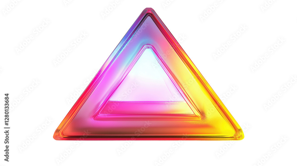 Colorful Geometric Triangle with Glowing Edges Colorful Geometric Triangle with Glowing Edges