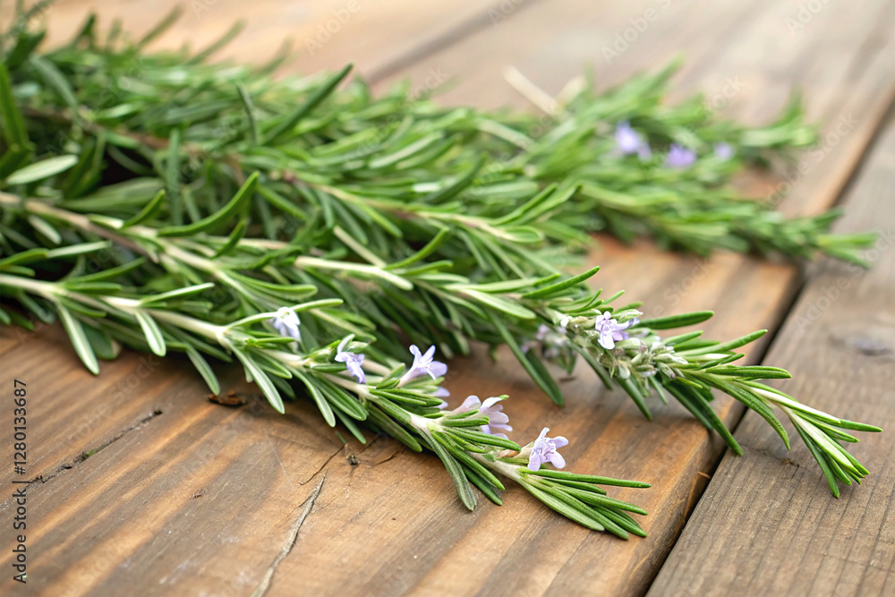 A spread of fresh rosemary sprigs A spread of fresh rosemary sprigs