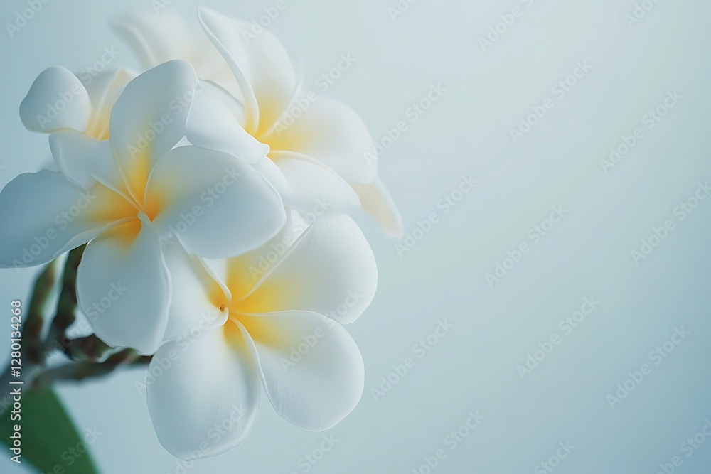 Frangipani flowers isolated on white background with clipping path. Frangipani flowers isolated on white background with clipping path.