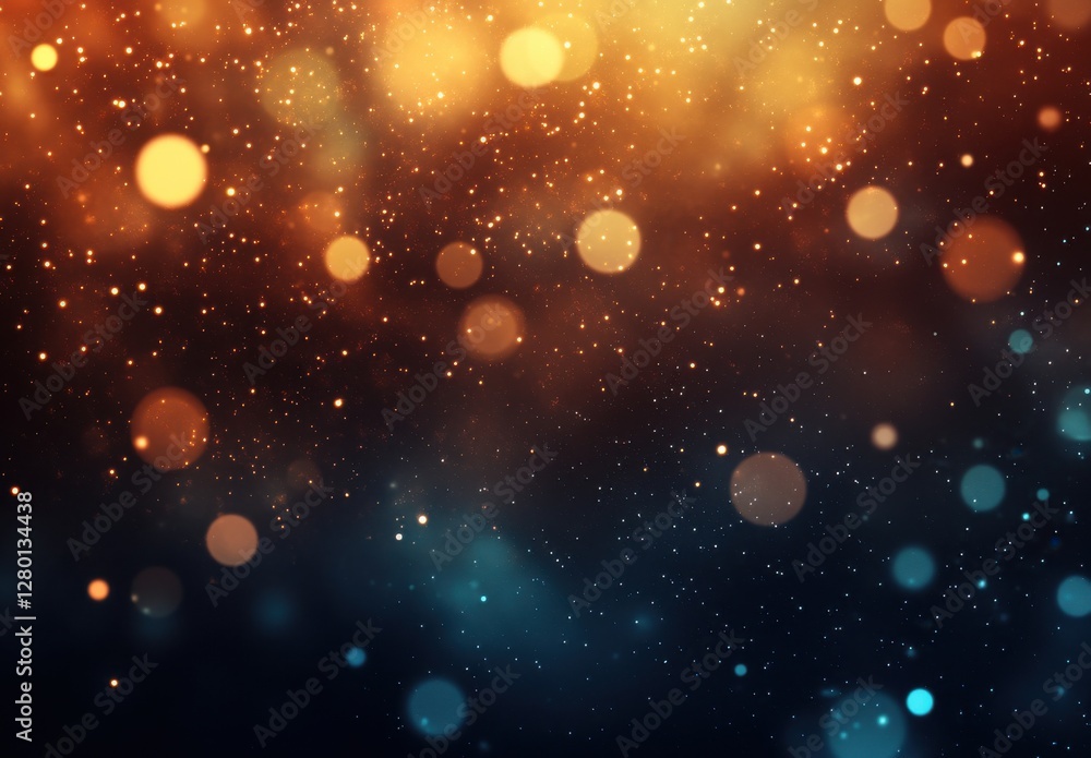 Colorful Bokeh Lights Background with Golden and Turquoise Sparkles Creating a Dreamy Atmosphere for Use in Design Projects and Digital Artworks Colorful Bokeh Lights Background with Golden and Turquoise Sparkles Creating a Dreamy Atmosphere for Use in Design Projects and Digital Artworks
