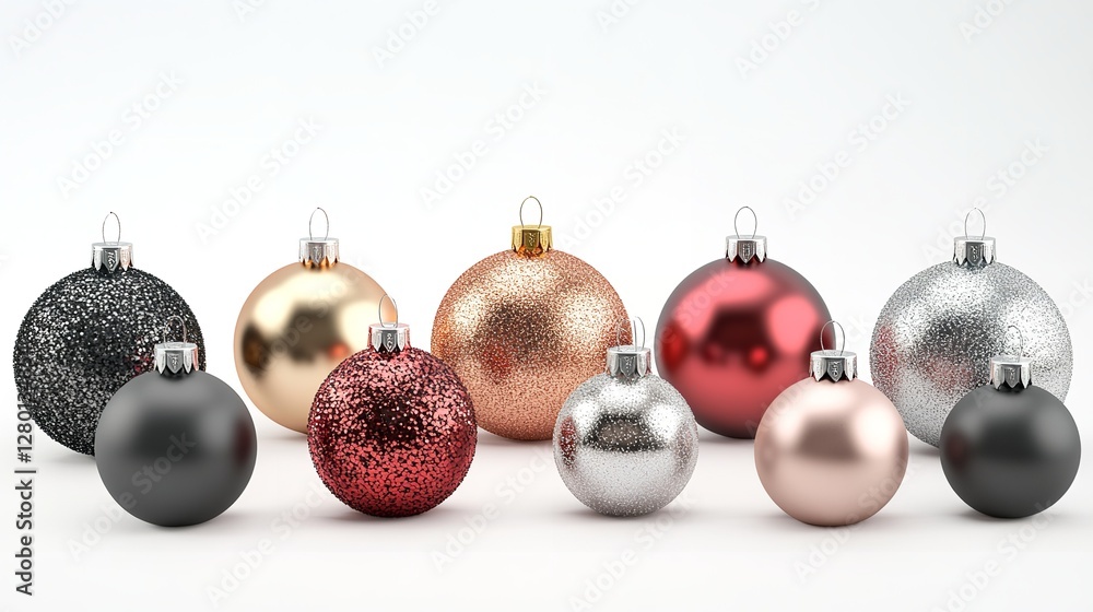 Set of Fifteen Matte and Glitter Christmas Ornaments
Set of Fifteen Matte and Glitter Christmas Ornaments