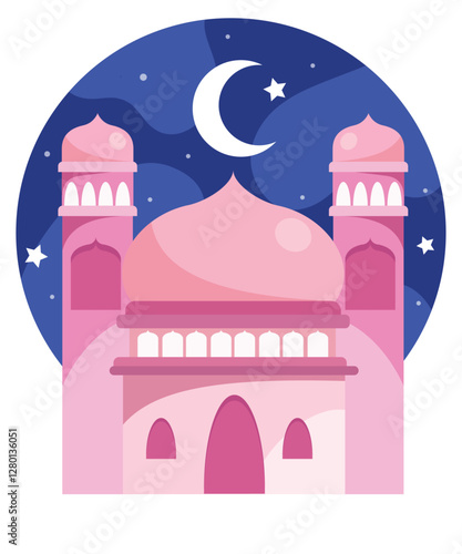 Serene Mosque at Ramadhan Night