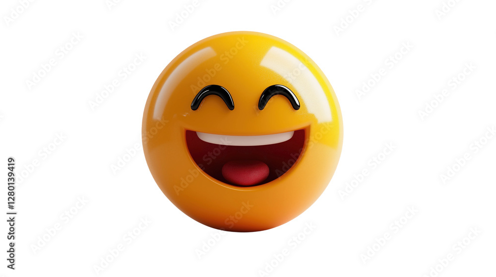 Fototapeta premium Joyful Smiling Emoji with Bright Colors