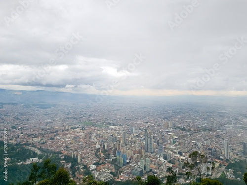 Summer view of Bogota, Columbia