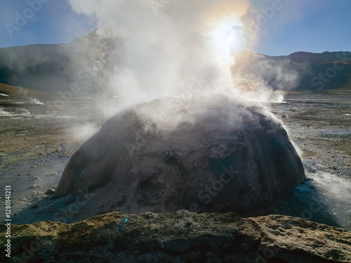 El Tatio geyser valley in Atacama desert, Chile