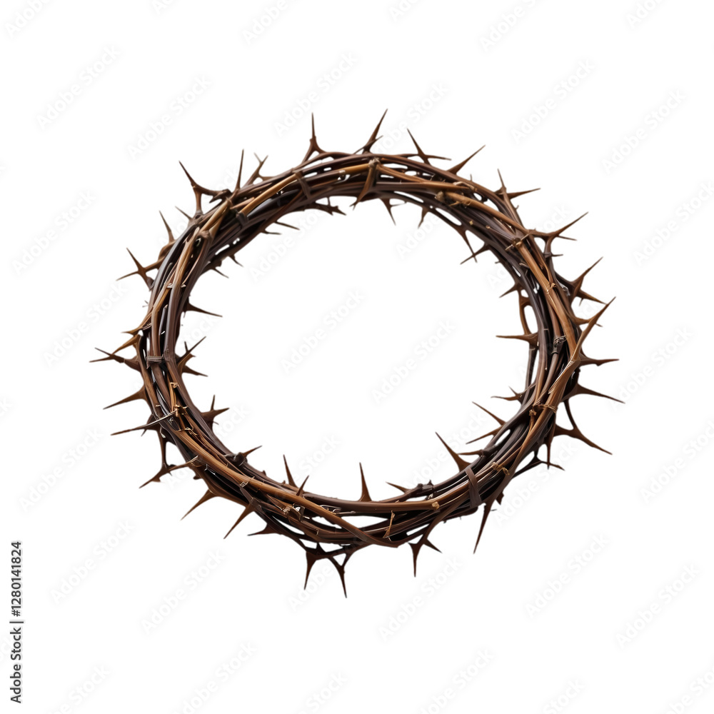 Fototapeta premium Crown of Thorns: High-Res Image & Stock Photo isolated on transparent background