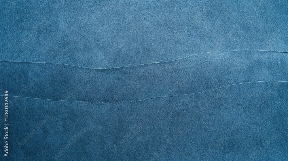 Naklejka premium Steel blue paper background showcases curved details and a matte, grainy texture. This background is a unique addition for designs seeking a blend of cool color, subtle texture, and interesting shape 