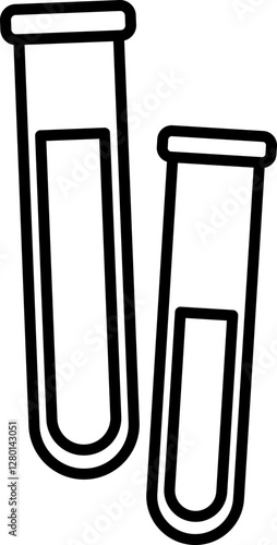 Science and Research Element Test Tubes Outline Icon