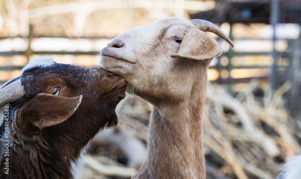 Obraz premium A goat found at the ranch. Capra Hircus